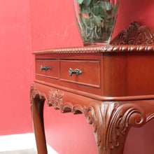 Load image into Gallery viewer, Vintage Australian Cedar Carved Hall Table Console Table with Drawers. B13141
