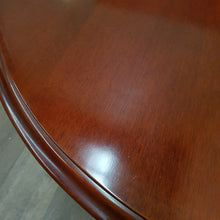 Load image into Gallery viewer, Australian Vintage Mahogany D-End Extension Dining Table – Oval Expandable with Two Turned Pedestal Bases. 12581
