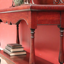 Load image into Gallery viewer, x SOLD Colonial Australian Cedar Console Table, Tier to the base, with a Thomas Hope scroll backboard. B11977
