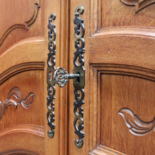 Load image into Gallery viewer, Antique French Oak Four Door Armoire Wardrobe Circa 1910 with Three Keys. B12821

