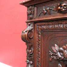 Load image into Gallery viewer, Antique French Oak Sideboard with Carved Drawers and Floral Cupboard Doors. B12655
