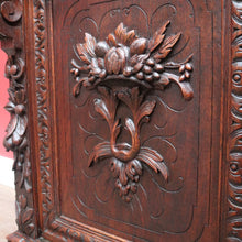 Load image into Gallery viewer, Antique French Oak Sideboard with Carved Drawers and Floral Cupboard Doors. B12655
