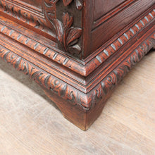 Load image into Gallery viewer, Antique French Oak Sideboard with Carved Drawers and Floral Cupboard Doors. B12655
