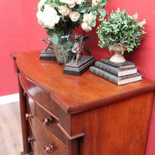 Load image into Gallery viewer, Antique English Mahogany and Flame Mahogany Chest with Mother of Pearl Handles. B13064
