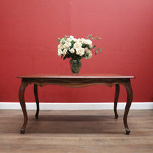 Load image into Gallery viewer, French Dining Table with a Honeycomb Parquetry Top and Scalloped Apron. B12348
