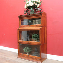 Load image into Gallery viewer, Antique English Oak Solicitor's Stacking Bookcase with Glazed Lift-Up Doors. B13063

