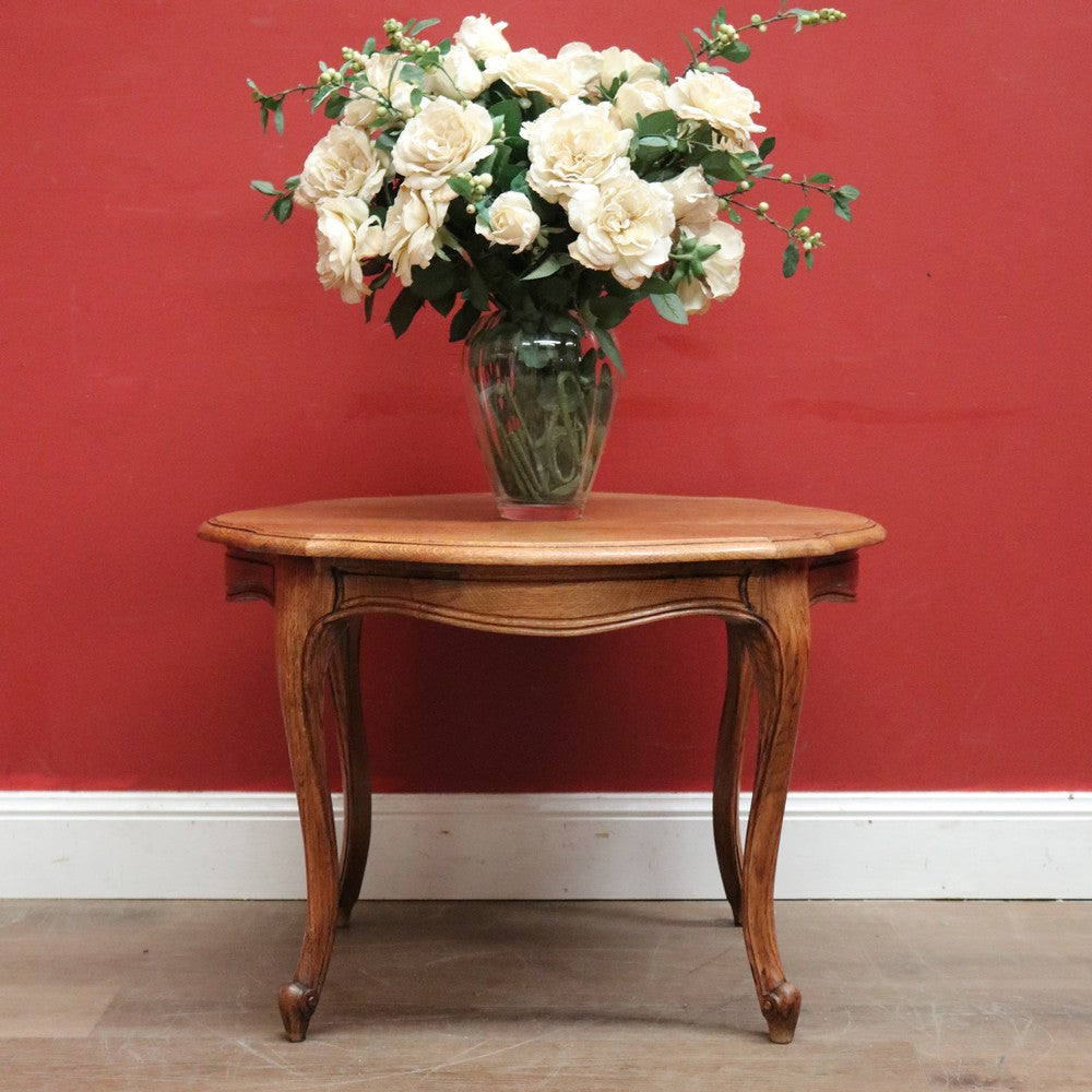 x SOLD Vintage French Oak Cabriole Leg Coffee Table or Side Lamp Table, Centre Table. B11706