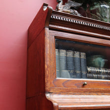 Load image into Gallery viewer, Antique English Oak Solicitor's Stacking Bookcase with Glazed Lift-Up Doors. B13063
