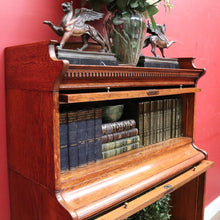 Load image into Gallery viewer, Antique English Oak Solicitor's Stacking Bookcase with Glazed Lift-Up Doors. B13063
