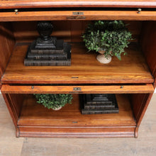 Load image into Gallery viewer, Antique English Oak Solicitor's Stacking Bookcase with Glazed Lift-Up Doors. B13063
