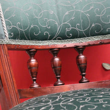 Load image into Gallery viewer, Antique English Mahogany, Velour and Sating Fabric  Hall Chair or Bedroom Chair. B12347
