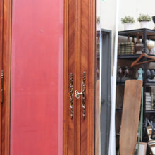 Load image into Gallery viewer, Grand French Walnut Armoire with Bevelled Mirror Doors and Carved Detail. B12664
