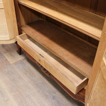 Load image into Gallery viewer, Grand French Walnut Armoire with Bevelled Mirror Doors and Carved Detail. B12664
