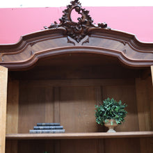 Load image into Gallery viewer, Grand French Walnut Armoire with Bevelled Mirror Doors and Carved Detail. B12664
