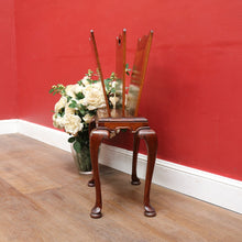Load image into Gallery viewer, x SOLD Unusual Antique Magazine Rack with Shaped Top, Slender Legs and Pad Feet. B12662
