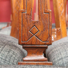 Load image into Gallery viewer, Antique English Oak Balloon Back Crest Dining or Kitchen Chairs Set of 10 Circa 1890. B13058
