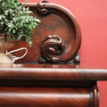 Load image into Gallery viewer, Antique English Mahogany Twin Pedestal Sideboard with Three Drawers and Backboard. B12349
