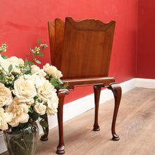 Load image into Gallery viewer, x SOLD Unusual Antique Magazine Rack with Shaped Top, Slender Legs and Pad Feet. B12662
