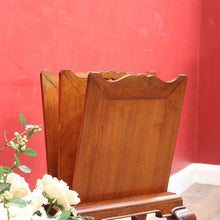 Load image into Gallery viewer, x SOLD Unusual Antique Magazine Rack with Shaped Top, Slender Legs and Pad Feet. B12662
