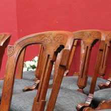 Load image into Gallery viewer, Antique English Oak Balloon Back Crest Dining or Kitchen Chairs Set of 10 Circa 1890. B13058
