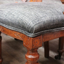 Load image into Gallery viewer, Antique English Oak Balloon Back Crest Dining or Kitchen Chairs Set of 10 Circa 1890. B13058
