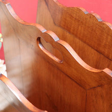 Load image into Gallery viewer, x SOLD Unusual Antique Magazine Rack with Shaped Top, Slender Legs and Pad Feet. B12662

