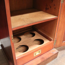 Load image into Gallery viewer, Antique English Mahogany Twin Pedestal Sideboard with Three Drawers and Backboard. B12349
