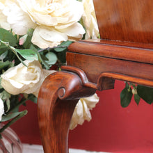 Load image into Gallery viewer, x SOLD Unusual Antique Magazine Rack with Shaped Top, Slender Legs and Pad Feet. B12662
