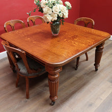 Load image into Gallery viewer, Antique English Oak Extending Dining Table with Joseph Fitter Winding Mechanism. B13057

