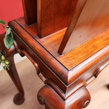 Load image into Gallery viewer, x SOLD Unusual Antique Magazine Rack with Shaped Top, Slender Legs and Pad Feet. B12662
