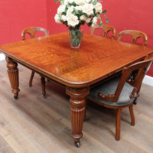 Load image into Gallery viewer, Antique English Oak Extending Dining Table with Joseph Fitter Winding Mechanism. B13057
