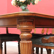 Load image into Gallery viewer, Antique English Oak Extending Dining Table with Joseph Fitter Winding Mechanism. B13057

