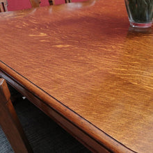 Load image into Gallery viewer, Antique English Oak Extending Dining Table with Joseph Fitter Winding Mechanism. B13057
