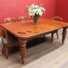 Load image into Gallery viewer, Antique English Oak Extending Dining Table with Joseph Fitter Winding Mechanism. B13057
