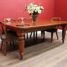 Load image into Gallery viewer, Antique English Oak Extending Dining Table with Joseph Fitter Winding Mechanism. B13057
