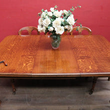 Load image into Gallery viewer, Antique English Oak Extending Dining Table with Joseph Fitter Winding Mechanism. B13057
