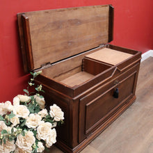 Load image into Gallery viewer, x SOLD Antique English Oak Trunk, can be used as a Coffee Table, Blanket Box, Storage Chest. B12333
