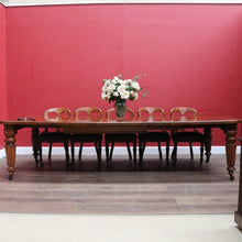 Load image into Gallery viewer, Antique English Oak Extending Dining Table with Joseph Fitter Winding Mechanism. B13057
