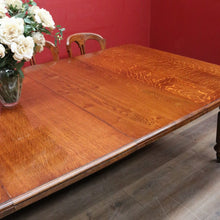 Load image into Gallery viewer, Antique English Oak Extending Dining Table with Joseph Fitter Winding Mechanism. B13057
