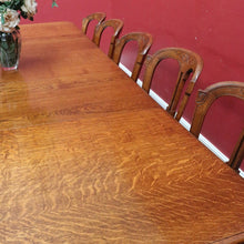 Load image into Gallery viewer, Antique English Oak Extending Dining Table with Joseph Fitter Winding Mechanism. B13057
