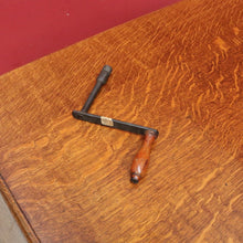 Load image into Gallery viewer, Antique English Oak Extending Dining Table with Joseph Fitter Winding Mechanism. B13057
