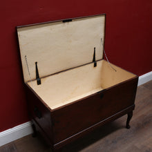 Load image into Gallery viewer, English Elm Blanket Box with Key, Original Paper Lining and Elegant Legs. B12661
