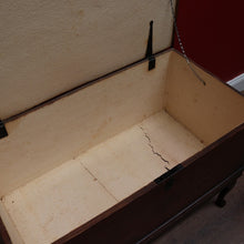 Load image into Gallery viewer, English Elm Blanket Box with Key, Original Paper Lining and Elegant Legs. B12661
