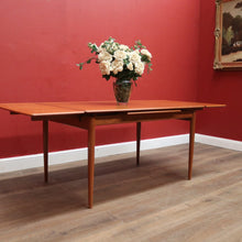 Load image into Gallery viewer, x SOLD Burgess Australia - Mid-Century Teak Dining Table with Extension Leaves. B12366
