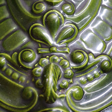 Load image into Gallery viewer, Antique French Cast Iron Coal Scuttle with Green Enamel Lid, Art Nouveau Era. B12665
