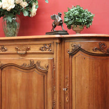 Load image into Gallery viewer, x SOLD Antique French Walnut 4-door Sideboard with 2 Drawers and Copper Fixtures. B12354
