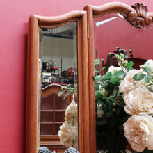 Load image into Gallery viewer, Vintage French Oak Three Panel Dressing Mirror with Carved Shell Detail. B12759
