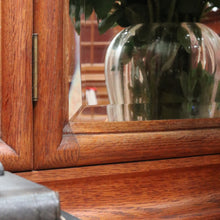 Load image into Gallery viewer, Vintage French Oak Three Panel Dressing Mirror with Carved Shell Detail. B12759
