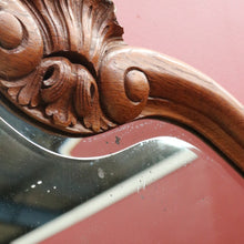 Load image into Gallery viewer, Vintage French Oak Three Panel Dressing Mirror with Carved Shell Detail. B12759
