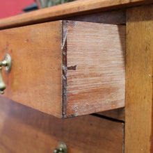 Load image into Gallery viewer, Australian Maple Dressing Table with Mirror and Three Drawers, Brass Handles. B12654
